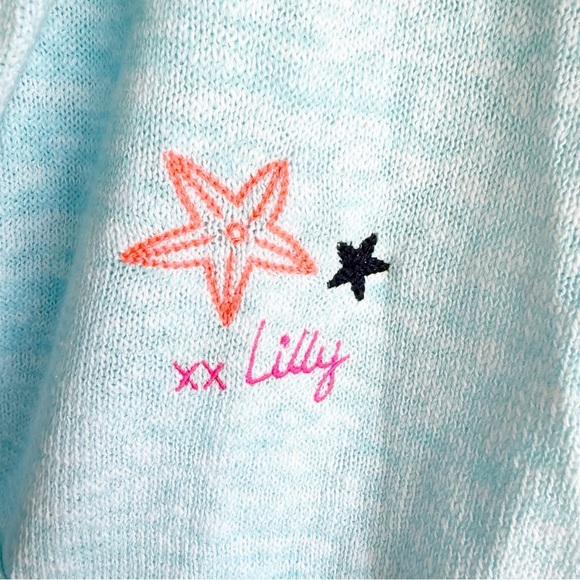 Lilly Pulitzer Size L Danette Sweater in Celestial Blue Marl Sailabration NEW! - Picture 5 of 7